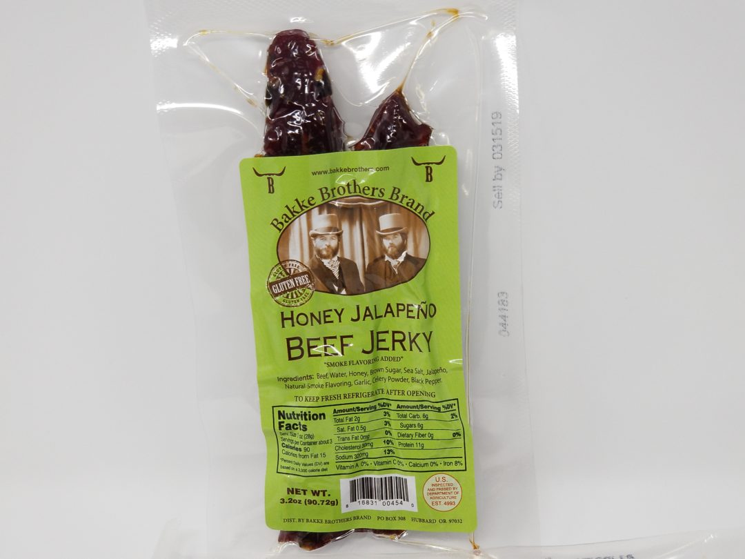 Bakke Brothers Honey Jalapeno Beef Jerky 3.2oz
