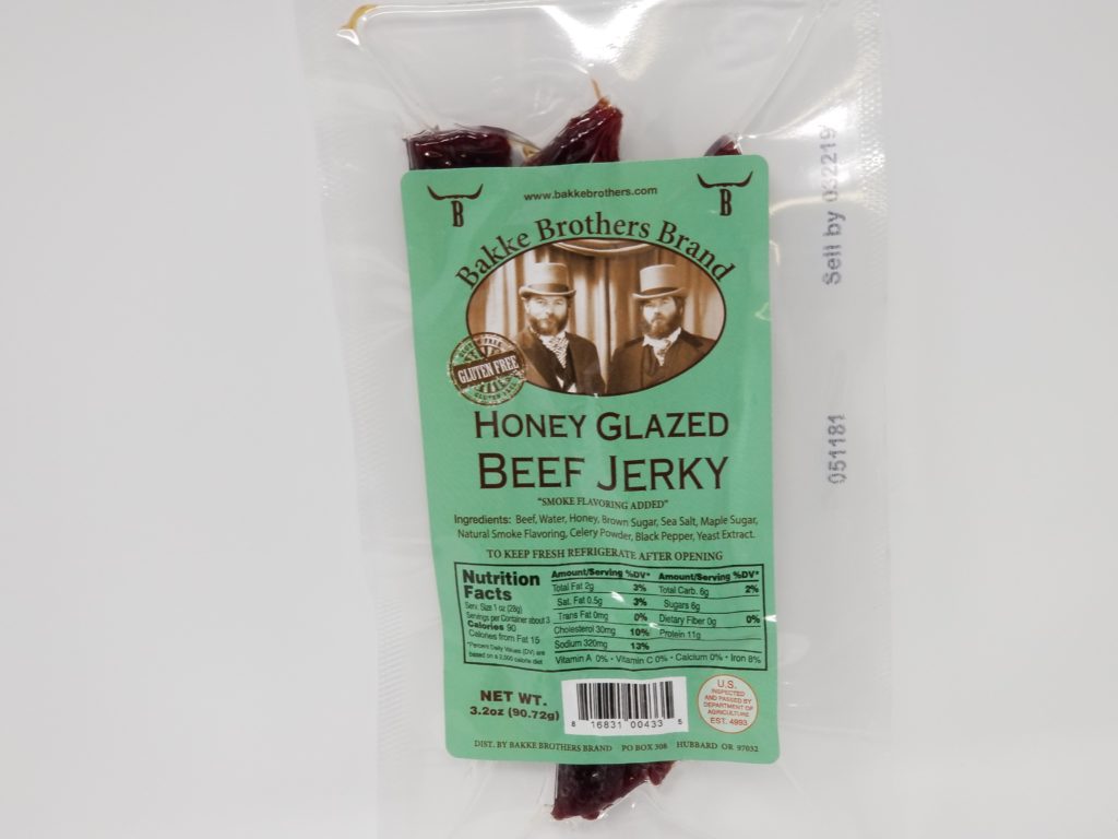 Bakke Brothers Honey Glazed Beef Jerky 3.2oz